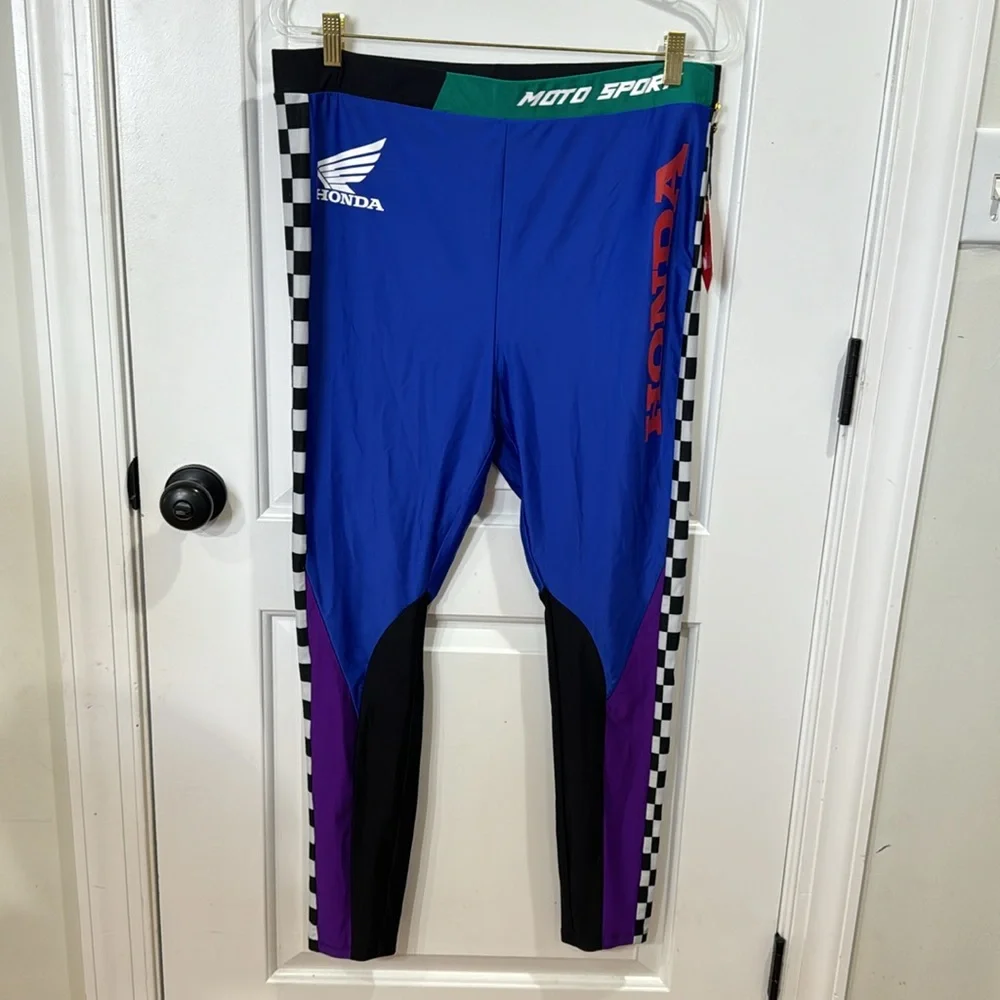 *NEW* FOREVER 21 PLUS HONDA MOTORSPORTS RACING LEGGINGS 2X - Picture 3 of 9